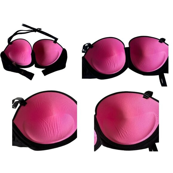 Victoria's Secret PINK Mult Way Push Up Bra 36D Black Multiposition Adju… - Picture 9 of 12